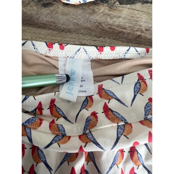 J. Crew Swim Bird Print Two Piece Swim Suit - Picture 5 of 9